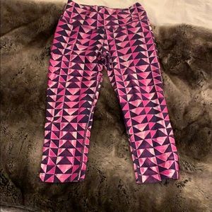 Nike Dri-Fit Pink/Purple Capri Pants - Size XS